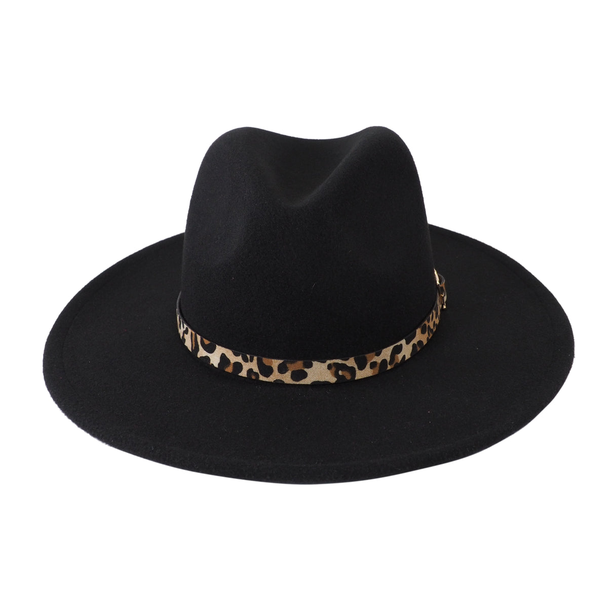 Animal Print Fedora with Blue Band Lana Leopard Print Fedora | Uno Alla Volta main image 3