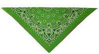 Lime / Pink Paisley Print Designs Cotton Bandana (22 inches x 22 inches)