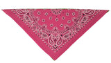 Lime / Pink Paisley Print Designs Cotton Bandana (22 inches x 22 inches)