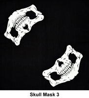 Skulls Mask Style 3 Design Print Cotton Bandana (22 inches x 22 inches)
