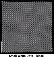 Small White Dots - Black Design Print Cotton Bandana (22 inches x 22 inches)