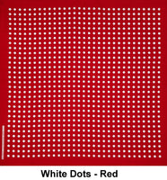 White Dots - Red Design Print Cotton Bandana (22 inches x 22 inches)