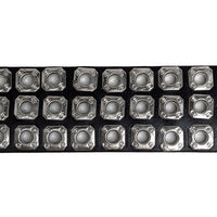 Silver 3Holes Rows Square Grommets Black Bonded Leather Belt