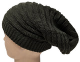 Green Winter Ski Crochet Beret Baggy Oversize Slouchy Beanie Hat