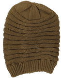 Khaki Winter Ski Crochet Beret Baggy Oversize Slouchy Beanie Hat