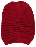 Red Winter Ski Crochet Beret Baggy Oversize Slouchy Beanie Hat