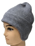 Gray Winter Thick Beanie Winter Warm Hat with Ears Flap Protection