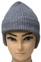Gray Winter Thick Beanie Winter Warm Hat with Ears Flap Protection
