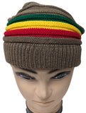 Brown Rasta Reggae Style Winter Ski Crochet Beret Baggy Oversize Slouchy Beanie Hat