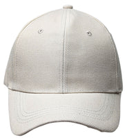 Beige Curved Visor Blank Baseball Cap Adjustable Size Unisex