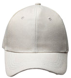 Beige Curved Visor Blank Baseball Cap Adjustable Size Unisex