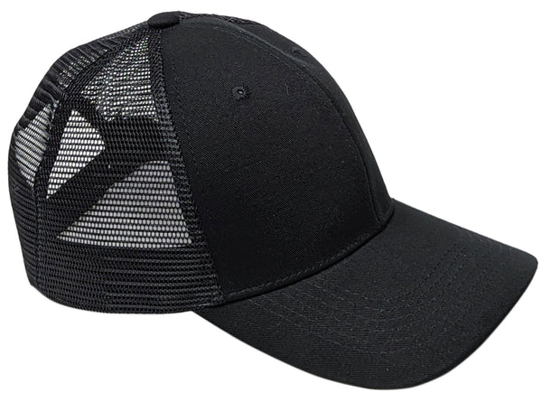 Black Curved Visor Blank Baseball Cap Adjustable Size Unisex