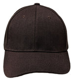 Brown Curved Visor Blank Baseball Cap Adjustable Size Unisex