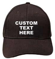 Brown Personalized Text Embroidered Unisex Baseball Cap, Adjustable Hat, Custom Text