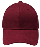 Burgundy Curved Visor Blank Baseball Cap Adjustable Size Unisex