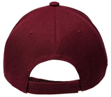 Burgundy Curved Visor Blank Baseball Cap Adjustable Size Unisex