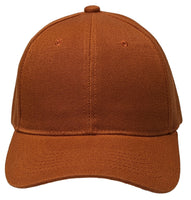 Copper Curved Visor Blank Baseball Cap Adjustable Size Unisex