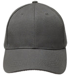 Charcoal Curved Visor Blank Baseball Cap Adjustable Size Unisex