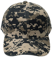 Digital Desert Camouflage Curved Visor Blank Baseball Cap Adjustable Size Unisex