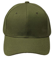 Forest Green Curved Visor Blank Baseball Cap Adjustable Size Unisex