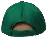 Green Curved Visor Blank Baseball Cap Adjustable Size Unisex