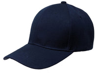 Navy Curved Visor Blank Baseball Cap Adjustable Size Unisex