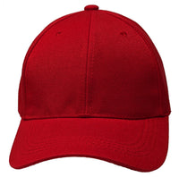 Red Curved Visor Blank Baseball Cap Adjustable Size Unisex