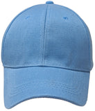 Sky Blue Curved Visor Blank Baseball Cap Adjustable Size Unisex