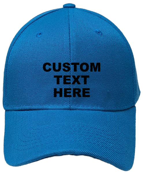 Turquoise Personalized Text Embroidered Unisex Baseball Cap, Adjustable Hat, Custom Text