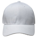 White Curved Visor Blank Baseball Cap Adjustable Size Unisex