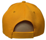 Yellow Curved Visor Blank Baseball Cap Adjustable Size Unisex