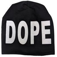 DOPE Black Cotton Blend Beanie Hat