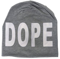 DOPE Grey Cotton Blend Beanie Hat