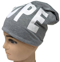 DOPE Grey Cotton Blend Beanie Hat