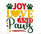 JOY LOVE AND PAWG Embroidered Cotton Designs Dog Bandana Scarf Size XL