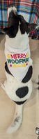MERRY WOOFMAS Embroidered Cotton Designs Dog Bandana Scarf Size XL