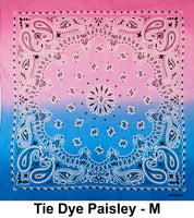 Tie Dye Style M Print Design Cotton Bandana (22 inches x 22 inches)