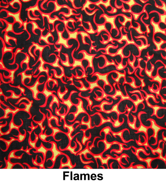 Fire Flames Design Print Cotton Bandana (22 inches x 22 inches)