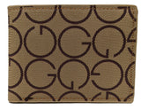G Style Dark Brown Leather Italian Designer Bi-Fold Bifold Wallet