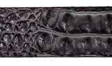 Men Dusty Purple Faux Crocodile Alligator Skin Leather Belt