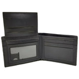 Gray Checkers Leather Italian Designer Bi-Fold Bifold Wallet