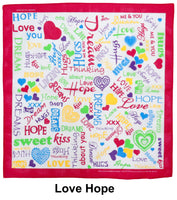 Love Hope Print Designs Cotton Bandana (22 inches x 22 inches)