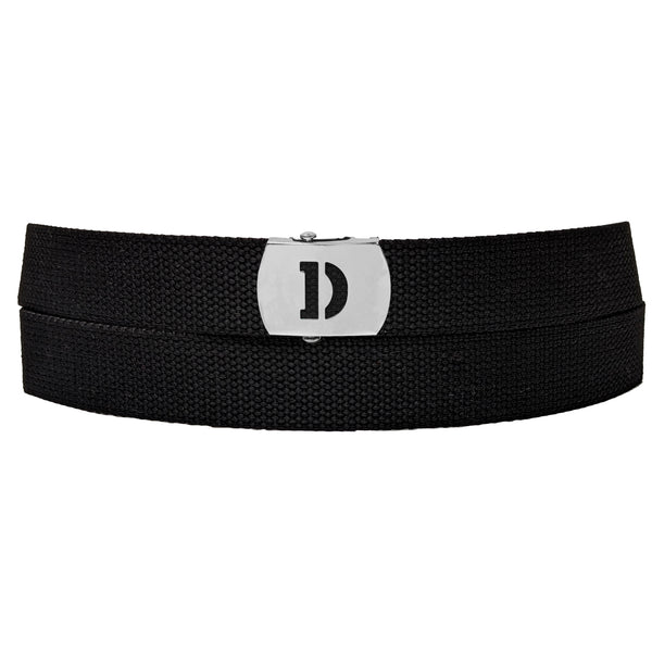 Initial D Buckle Black Adjustable Canvas Web Belt With Metal Buckle 32" to 72"