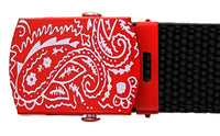 Red White Paisley Style Metal Buckle for Military Web Belt