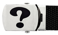 Question Mark Silver Chrome Metal Buckle for Military Web Belt