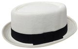 Off White Porkpie Pork Pie Upturn Short Brim Wool Blend Hat