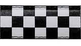 Black White Checker Flag Racing Style Bonded Leather Belt
