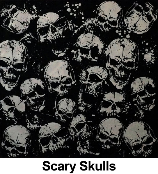 Scary Skulls Design Print Cotton Bandana (22 inches x 22 inches)