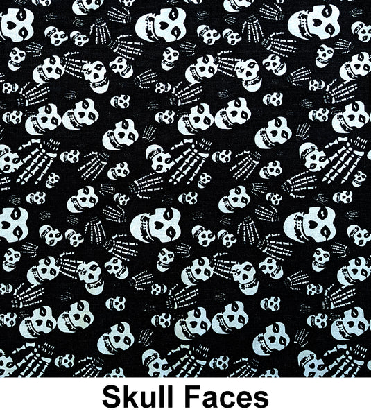 Scary Faces Design Print Cotton Bandana (22 inches x 22 inches)