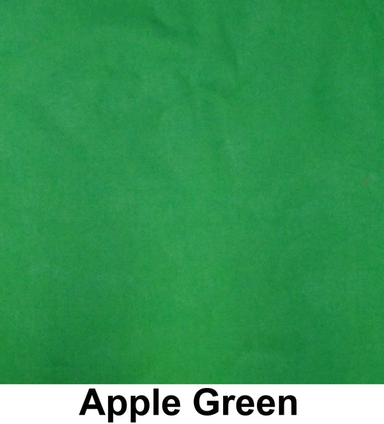 Solid Apple Green Print Cotton Bandana (22 inches x 22 inches)